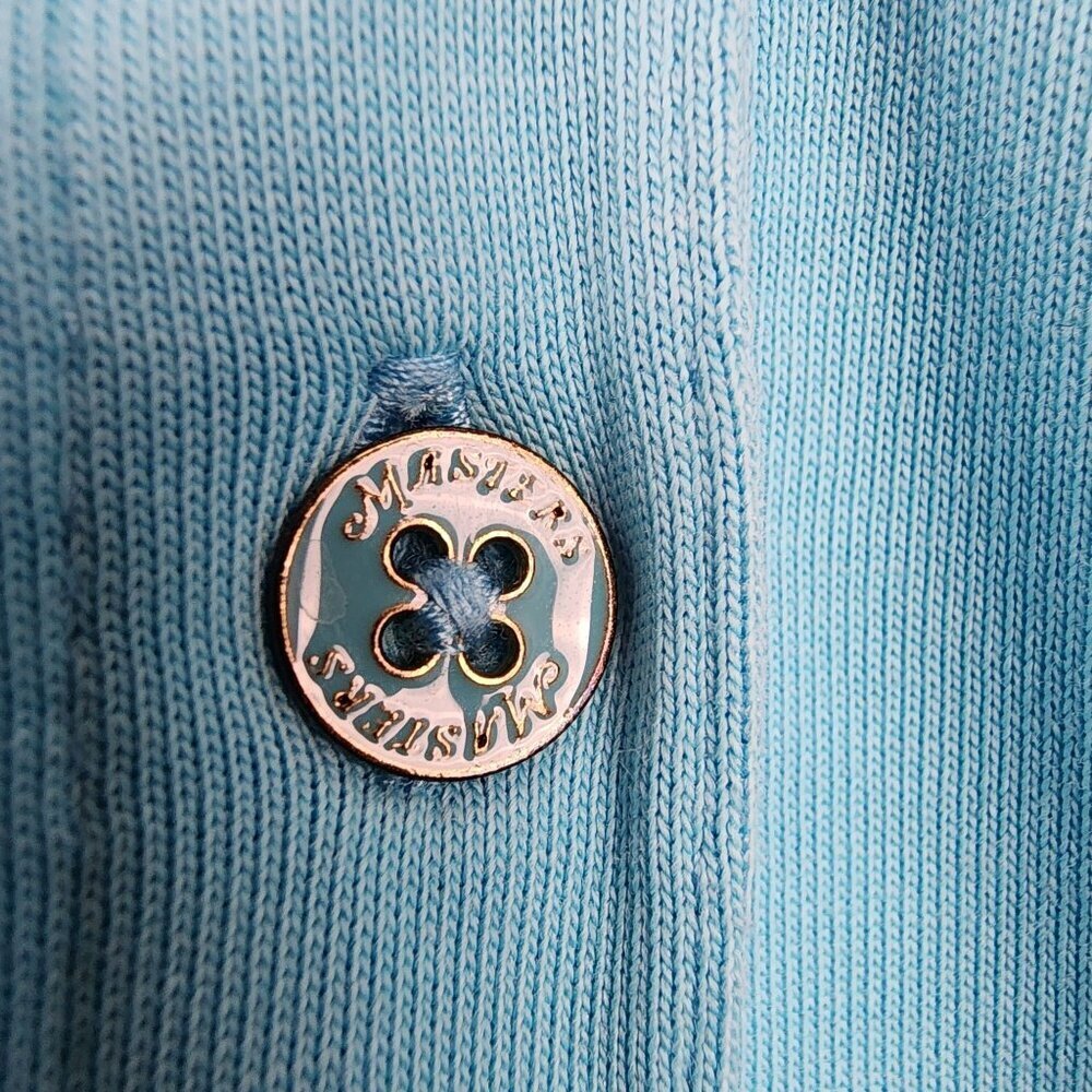 Masters Magnolia Lane Collection sz S performance polo shirt Blue logo - Picture 3 of 7
